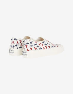 ALL-OVER TRICOLOR FOX SLIP-ON SNEAKERS -Maisonkitsune Store cu04709ww9001 mup 3