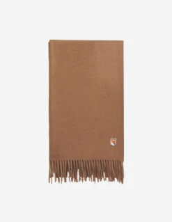 FOX HEAD PATCH WOOL SCARF