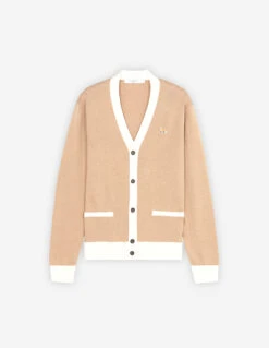 BABY FOX PATCH BI-COLOR CLASSIC CARDIGAN