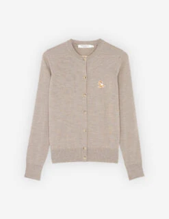 CHILLAX FOX PATCH ADJUSTED R-NECK CARDIGAN