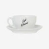 CUP & SAUCER CERAMIC SIZE M -Maisonkitsune Store kc2 215 cup wh 4