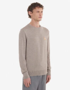 CHILLAX FOX PATCH CLASSIC R-NECK JUMPER -Maisonkitsune Store km00501kt1036 h250 12