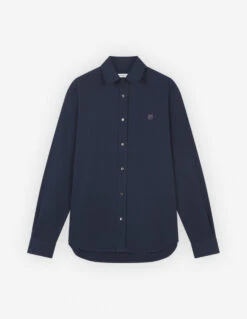 CLASSIC SHIRT WITH BOLD FOX HEAD PATCH IN COTTON POPLIN