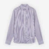 CLASSIC SHIRT IN COTTON WITH LOGO HANDWRITING -Maisonkitsune Store lm00405wc2036 s279 1