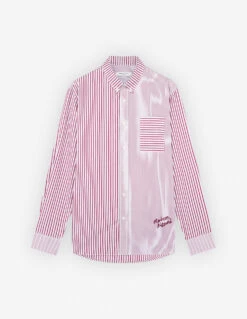BD CASUAL SHIRT IN STRIPED COTTON WITH LOGO HANDWR