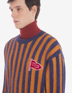 STRIPED COMFORT JUMPER -Maisonkitsune Store lm00802kt1086 s476 13