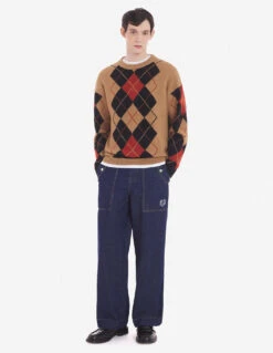 ARGYLE COMFORT JUMPER -Maisonkitsune Store lm00804kt1089 m220 11