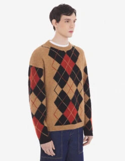 ARGYLE COMFORT JUMPER -Maisonkitsune Store lm00804kt1089 m220 12