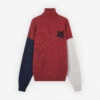 FOX HEAD INTARSIA COMFORT HIGH NECK JUMPER IN COLO -Maisonkitsune Store lm00810kt1063 m670 1