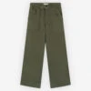 WORKWEAR PANTS IN COTTON TWILL WITH LOGO HANDWRITING -Maisonkitsune Store lm01110ww0079 p384 1