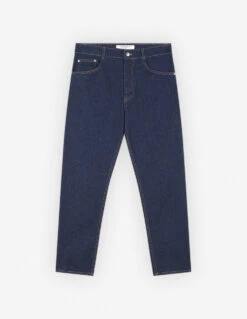 TAPERED JEANS IN INDIGO DENIM