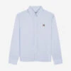 BUTTON-DOWN CLASSIC SHIRT WITH INSTITUTIONAL FOX HEAD PATCH IN OXFORD -Maisonkitsune Store lw00403wc2010 p410 1