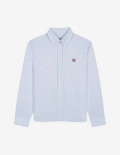 BUTTON-DOWN CLASSIC SHIRT WITH INSTITUTIONAL FOX HEAD PATCH IN OXFORD