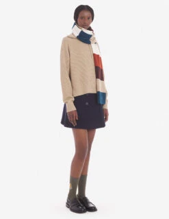 BOLD FOX HEAD PATCH HALF ZIP RIBBED JUMPER -Maisonkitsune Store lw00809kt1093 h251 11