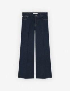 CROPPED FLARE JEANS IN INDIGO DENIM