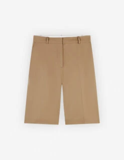 WIDE LEG TAILORED BERMUDA IN COTTON GABARDINE