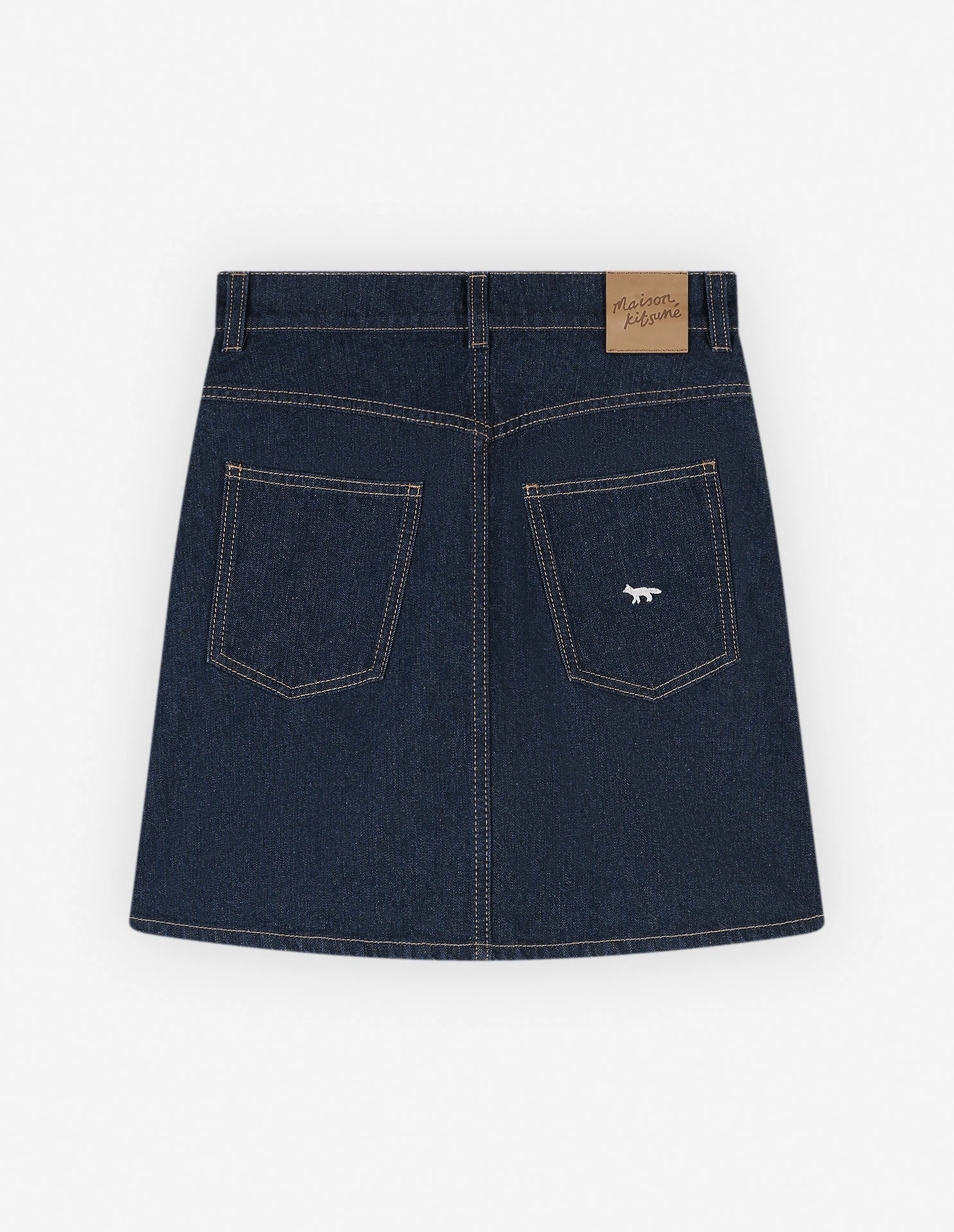 MINI A-LINE SKIRT IN INDIGO DENIM 4 MINI A-LINE SKIRT IN INDIGO DENIM - Image 2