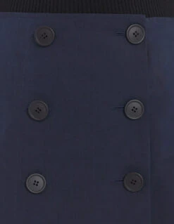 KNEE PLEATED WRAP SKIRT IN COTTON POPLIN -Maisonkitsune Store lw01508wc0030 p476 13