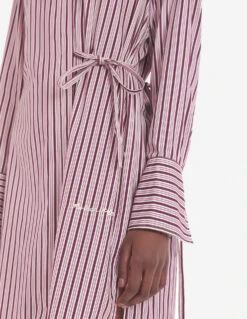 KNEE-LENGTH SHIRT DRESS IN COTTON WITH LOGO HANDWRITING -Maisonkitsune Store lw01607wc4027 s106 13