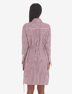 KNEE-LENGTH SHIRT DRESS IN COTTON WITH LOGO HANDWRITING -Maisonkitsune Store lw01607wc4027 s106 14
