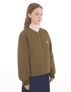 QUILTED BLOUSON IN NYLON WITH INSTITUTIONAL FOX HE -Maisonkitsune Store lw02110wq4016 p360 12