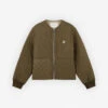 QUILTED BLOUSON IN NYLON WITH INSTITUTIONAL FOX HE -Maisonkitsune Store lw02110wq4016 p360 1 2