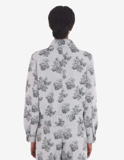 URBAN BLOUSON IN FLOWERS JACQUARD -Maisonkitsune Store lw02112wt3002 o197 14