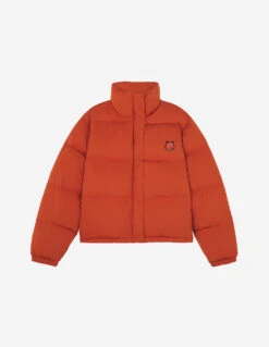 CROPPED PUFFER IN NYLON WITH BOLD FOX HEAD PATCH