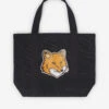 FOX HEAD TOTE BAG -Maisonkitsune Store lw05101ww0050 p199 01