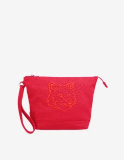 BOLD FOX HEAD ZIPPED POUCH