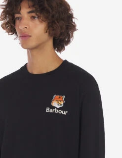 BARBOUR X MK FOX HEAD L/S TEE -Maisonkitsune Store mts1228bk31 p198 13