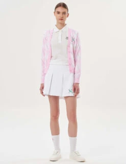 PROFILE FOX ARGYLE CARDIGAN WOMAN -Maisonkitsune Store qz345aw01y detail c2