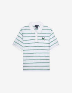 PROFILE FOX S/SLEEVE STRIPE POLO SHIRT WOMAN