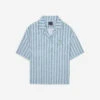 PROFILE FOX DIAMOND STRIPE S/SLEEVE SHIRT MAN -Maisonkitsune Store qz3565m02q p441 1